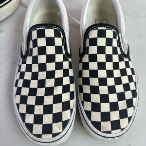 Checkered Vans Slip On Sneakers